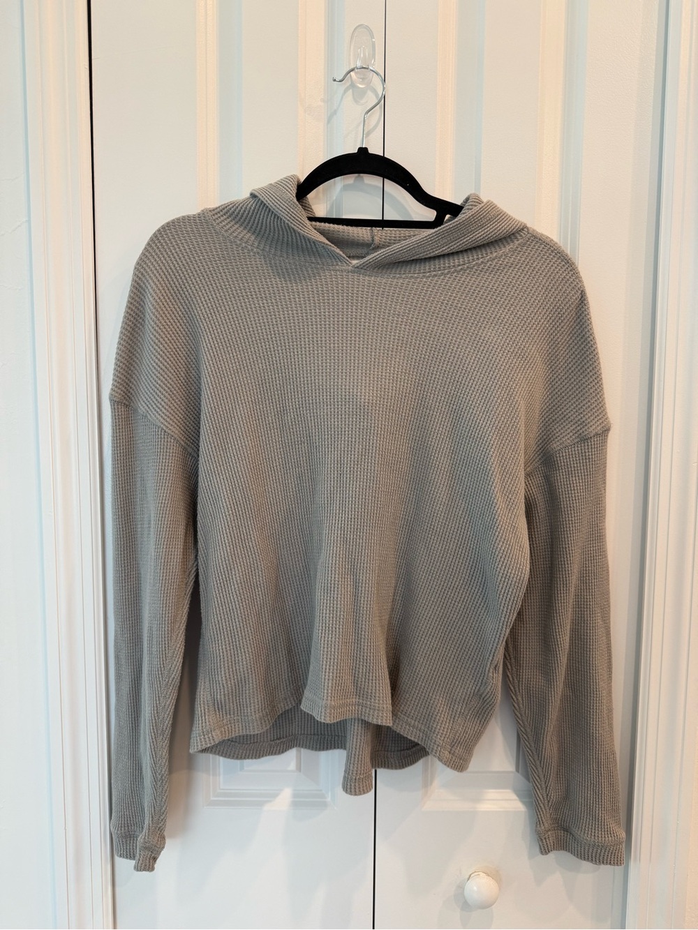 Abercrombie & Fitch Hooded Waffle Knit Pullover
